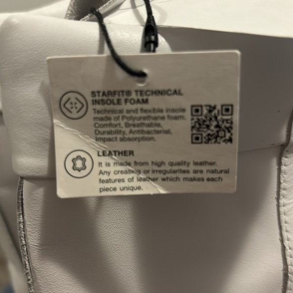 ZARA Women Lug Sole Lace Up Leather White Boot NWT Size 8 - Picture 9 of 9